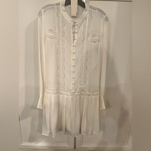 Rebecca Taylor silk lace dress size M, nwt